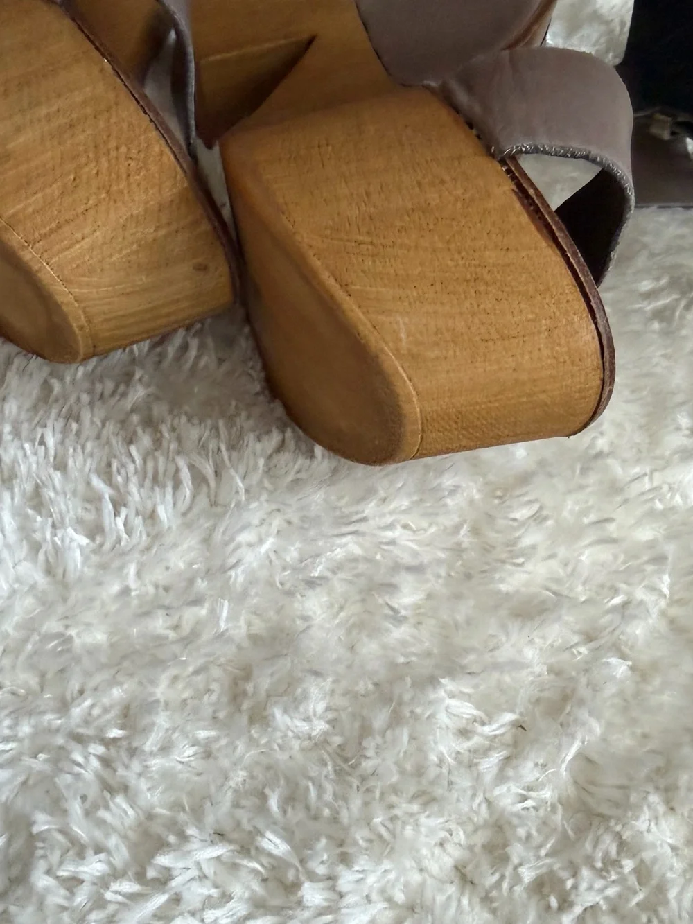 Steve Madden Taupe Platform Ankle-Strap Sandals